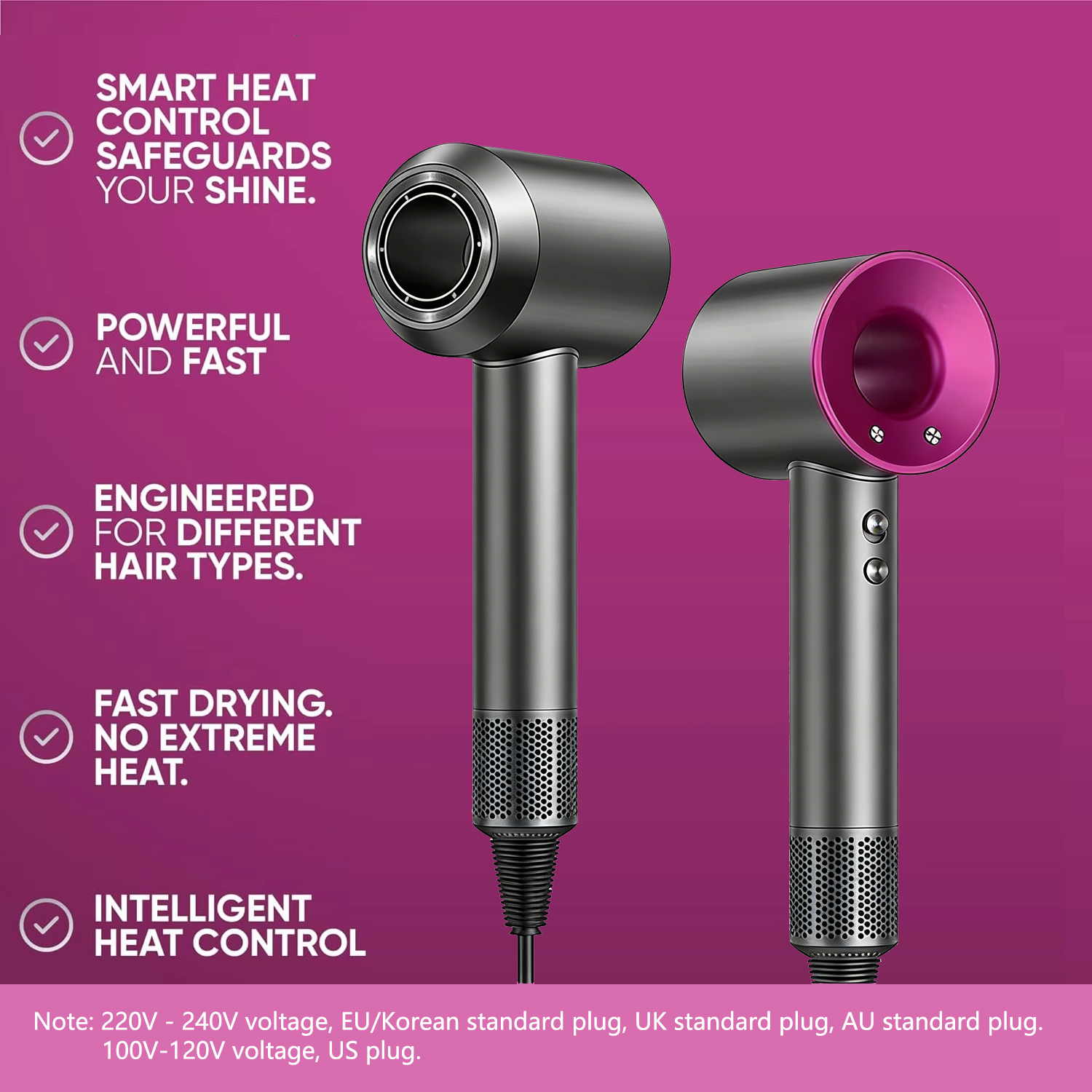 新しい高速マイナスイオンブレードレス恒温ヘアドライヤープロ家庭用マイナスイオンヘアドライヤー