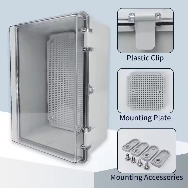 IP66 電気プラスチックエンクロージャ ABS 電源ジャンクションボックス屋外防水配電ボックス電気計器プロジェクト