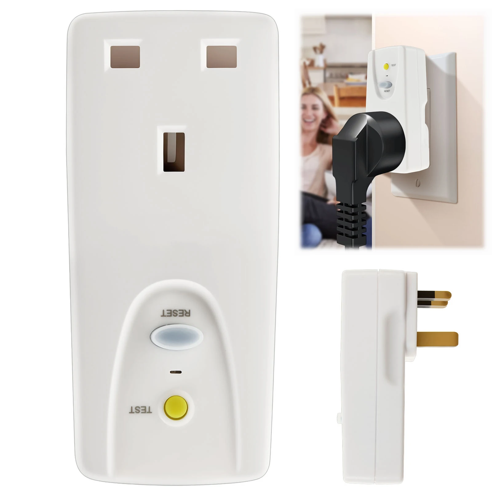 RCD プラグ安全 RCD アダプター英国漏電保護ポータブル家庭用サーキットブレーカー 13A 家庭用電化製品および電動工具用