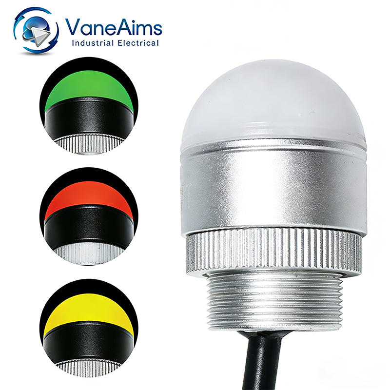 30mm ミニ三色 LED 警告灯 12V24V 防水信号インジケータランプ CNC 工作機械機器産業機械用