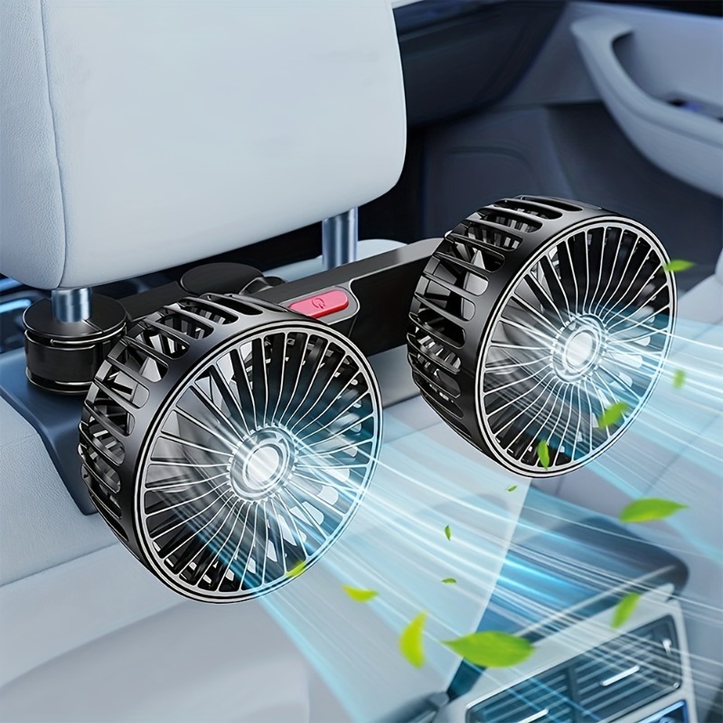 双頭 USB 電気自動車ファン カー用品