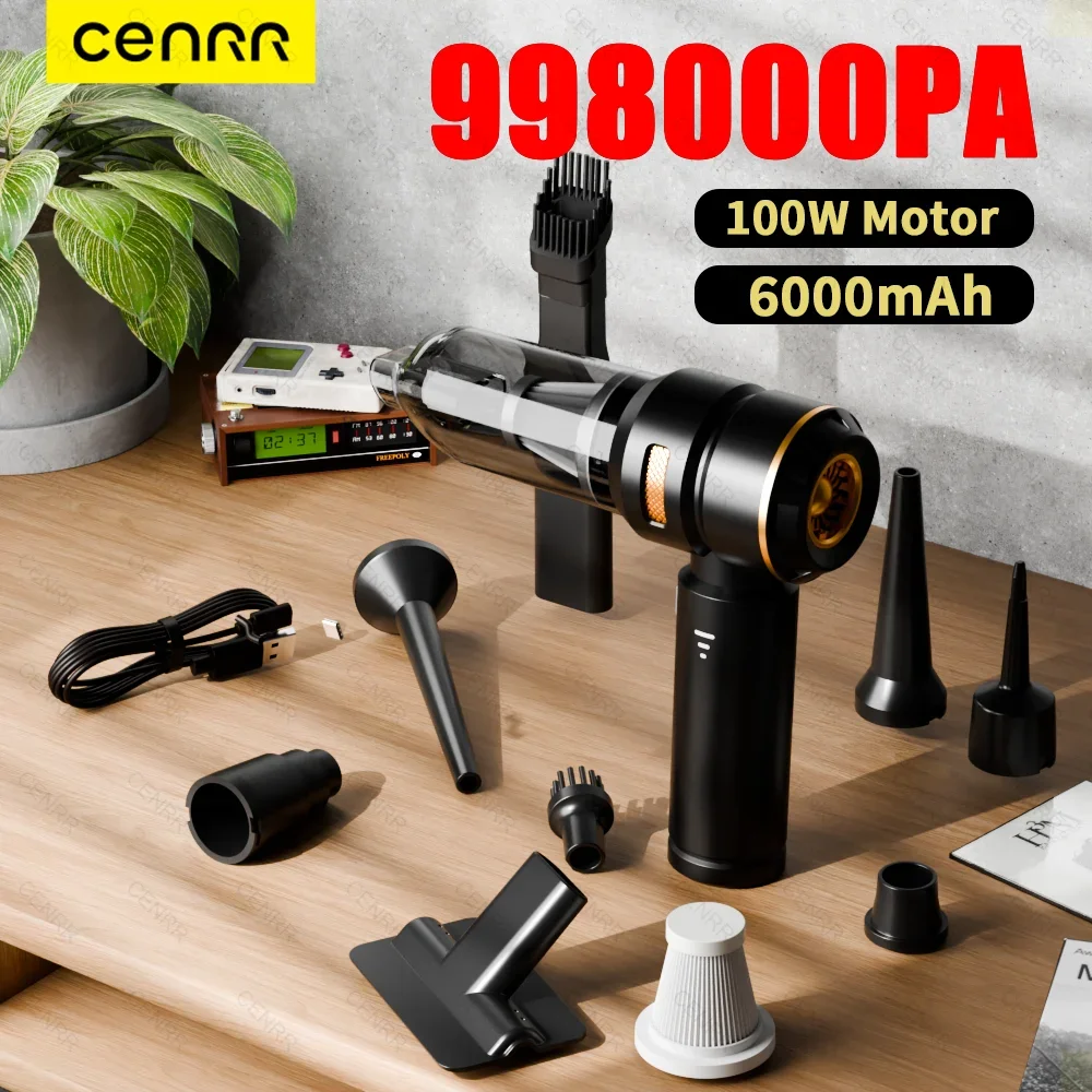 CENRR 998000PA 車の掃除機強力な Scution 強力なポータブルハンドヘルドワイヤレス真空車両クリーナー車のエアガン