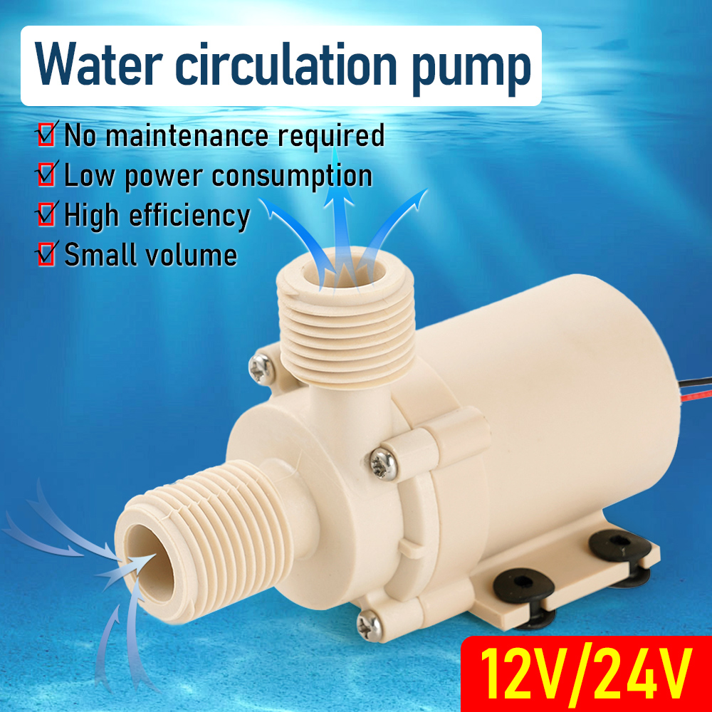 1 個太陽熱温水ポンプ DC 12 V/24 V 5 メートル温水ブラシレスモーター循環ポンプ高圧/食品グレードポンプ庭の灌漑