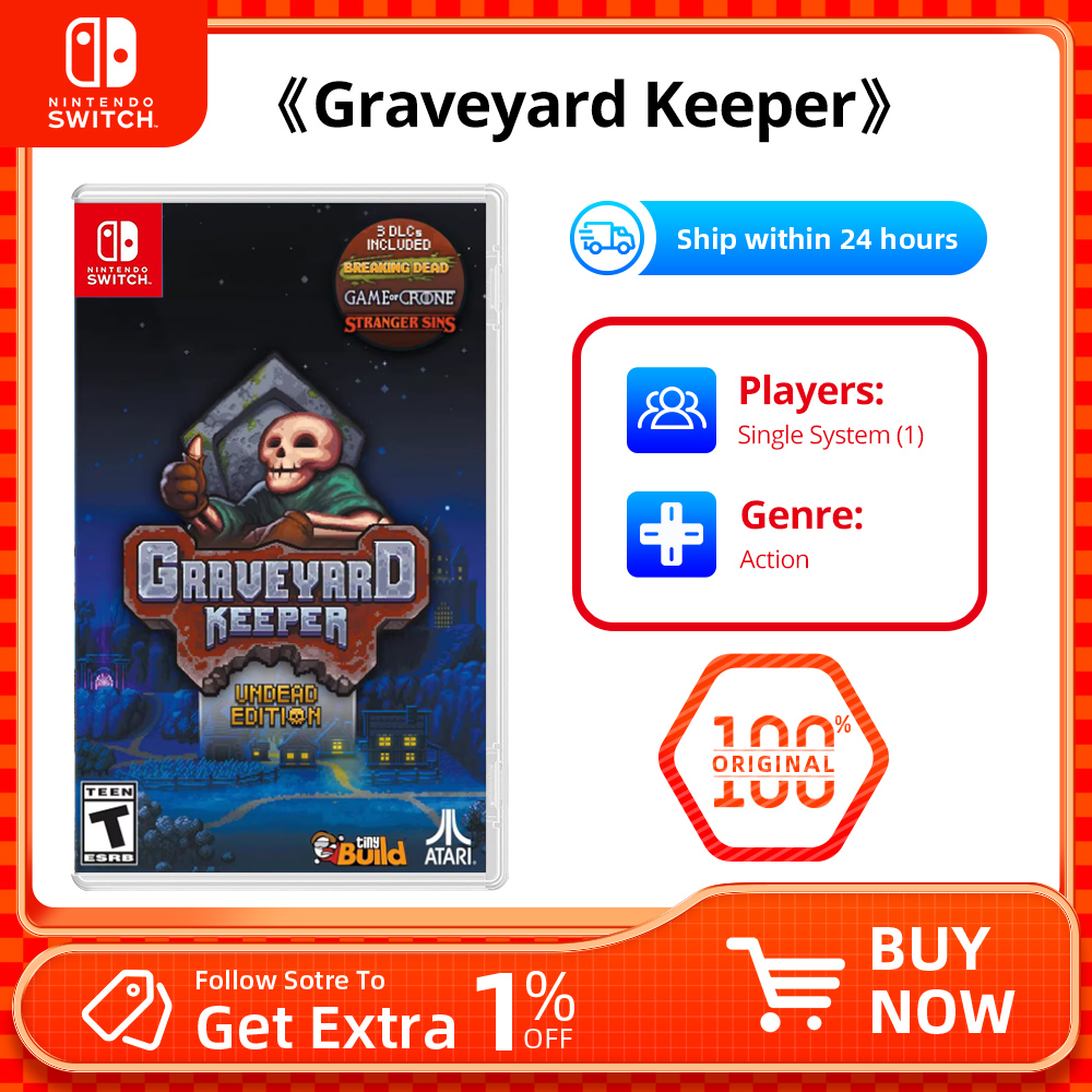Graveyard Keeper Nintendo Switch ゲームセール Switch OLED Lite ゲームコンソール用の 100% オリジナル物理ゲームカード