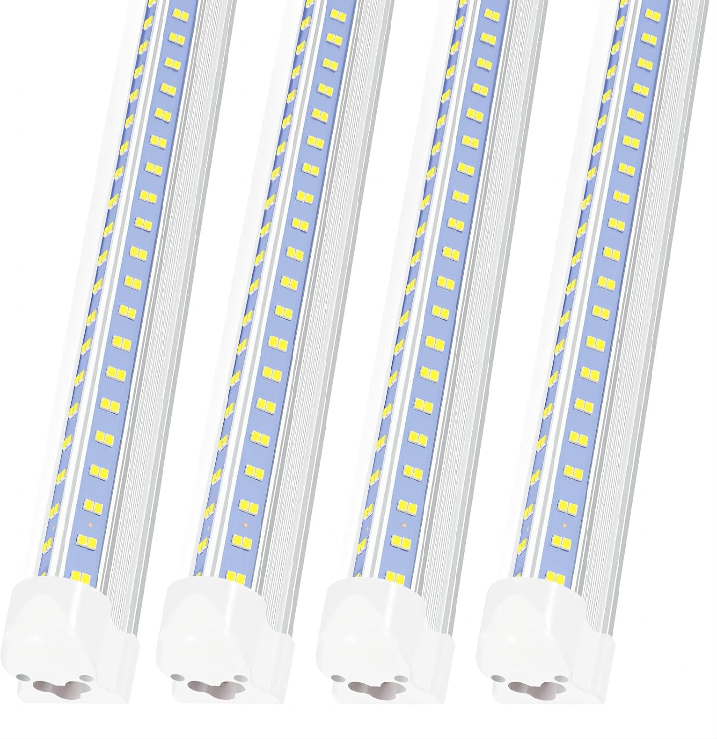 4パック、LEDショップライト、LEDショップライト4FT 50W 6500K 7500LMクリアホワイト、ショップライト4FT 110Vリンク可能統合V字型