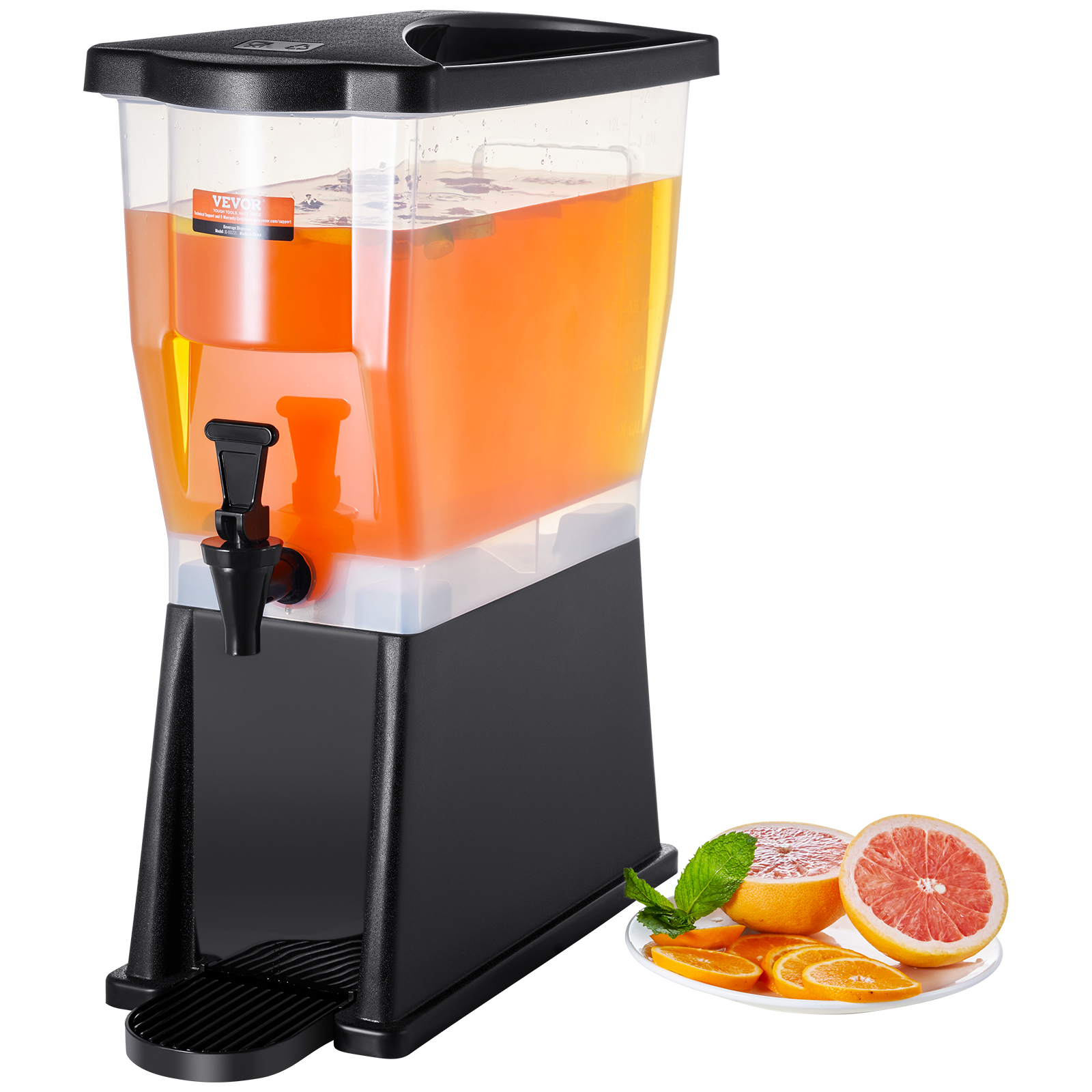 SucceBuy 飲料ディスペンサー 3 ガロン ドリンクディスペンサー パーティー用 プラスチック ジュースディスペンサー スタンド栓蓋付き アイスティーディスペンサー