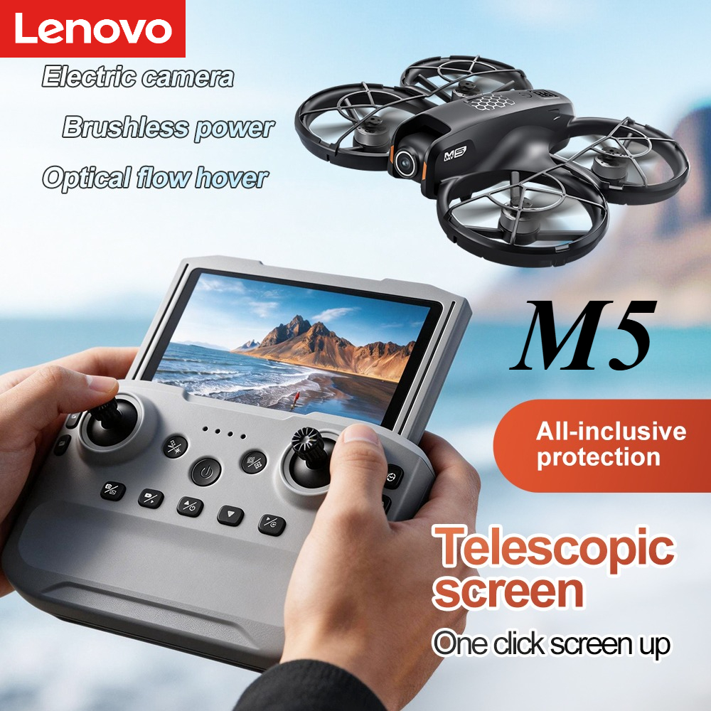 レノボ M5 折りたたみ式クアッドコプター 4K HD 8K ウルトラカメラ 4.3 "スマートコントローラー ブラシレスモーター オプティカルフローポジショニング空中ドローン