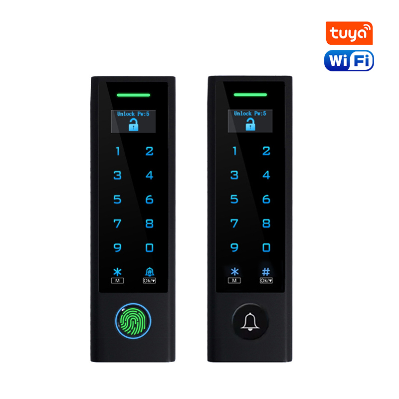 防水 WiFi Tuya 生体認証 OLED ディスプレイ画面の指紋制御アクセス制御とタッチ キーボード アクセス制御システム