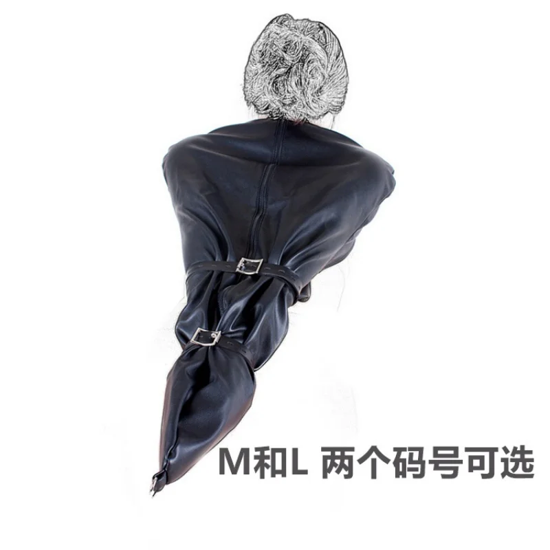 Female Bondage Leather Single Glove Adult Restraint Garment Binding Containment Restraint Gear BDSM Couple Sex