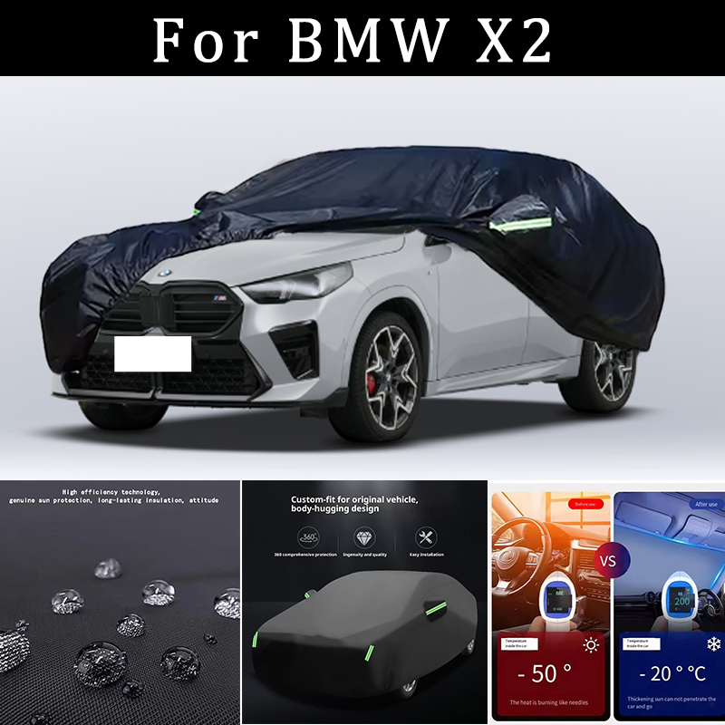 Bmw X2 車カバー屋外防水防塵日雨雪保護厚いオックスフォード布フルカーアクセサリー