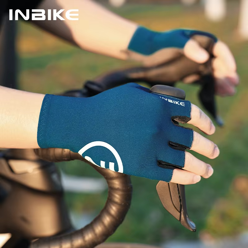 INBIKE サイクリンググローブ夏 MTB バイクグローブ男性用サイクリンググローブゲルパッド入りハーフフィンガーロードバイク自転車手袋アクセサリー