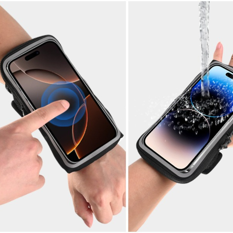 Haissky リストバンドバッグ iPhone 17 16 15 14 プロマックスエアプラスサムスン Xiaomi アウトドアスポーツサイクリングタッチスクリーン腕章ポーチ