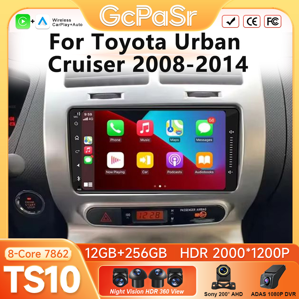 Carplay Android 自動トヨタアーバンクルーザー 2008-2014 5 グラム Wifi GPS ナビゲーションカーラジオ GPS カーインテリジェントシステム BT DVD