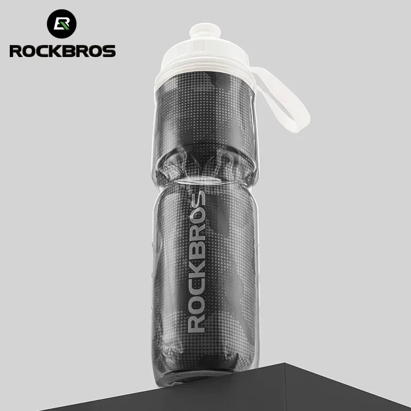 ROCKBROS サイクリング断熱ウォーターボトル 750 ミリリットル PP5 素材アウトドアスポーツフィットネスランニング乗馬キャンプハイキングポータブルケトル