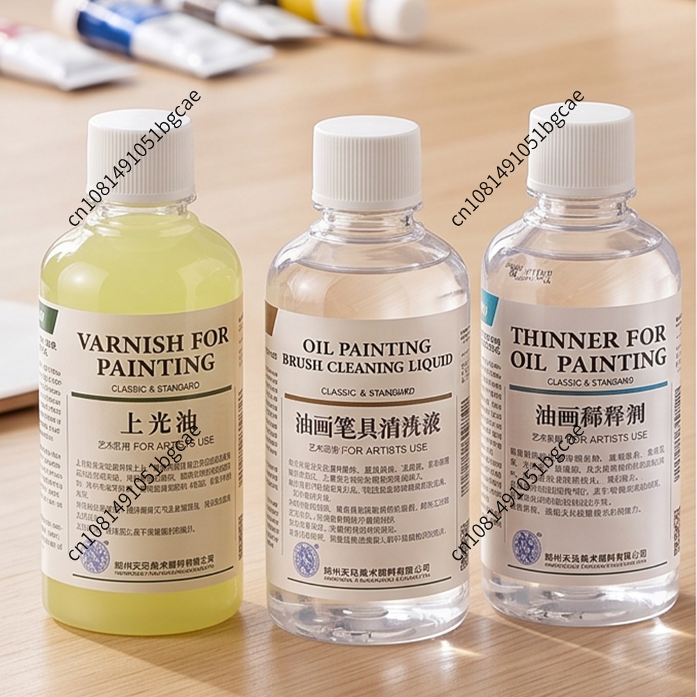 280/500 ミリリットルプロフェッショナル油絵ミディアムキット油絵ブラシ洗浄液油絵の具薄め液美術学生のため