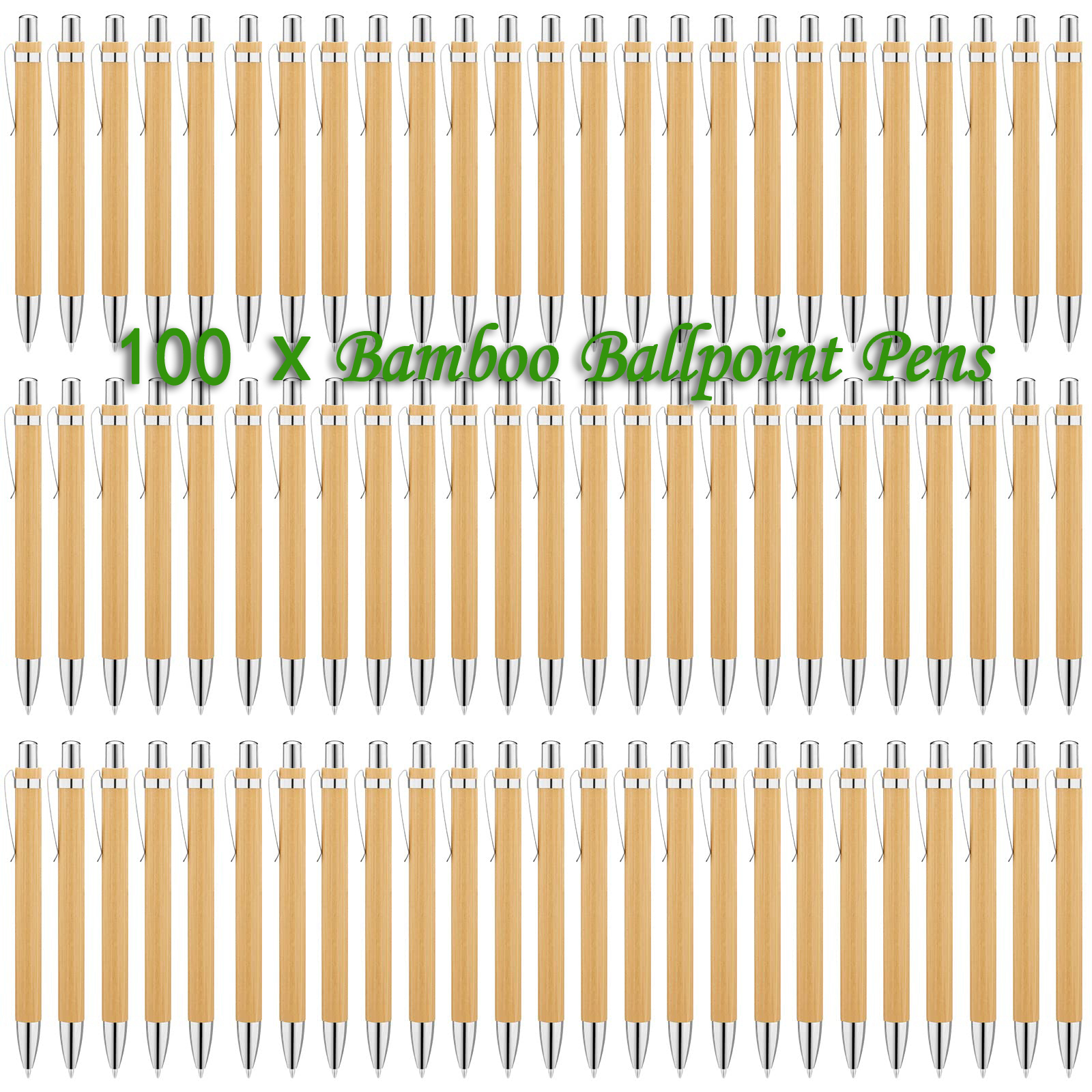 100 個竹木材ボールペン 1.0 ミリメートル弾丸先端ビジネス署名ボールペンオフィス学校筆記文具ホット