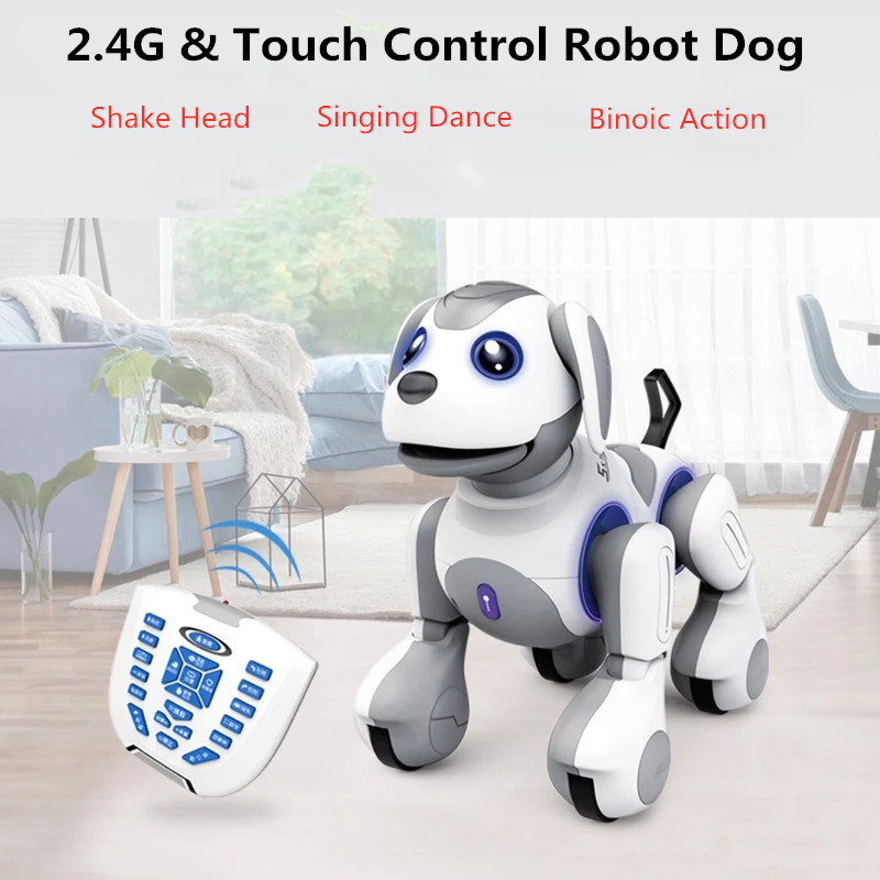高シミュレーション RC ペット犬歌ダンスウォーキングシェイクヘッドインテリジェント動物ロボットおもちゃタッチコントロール犬子供友人ペットのおもちゃ
