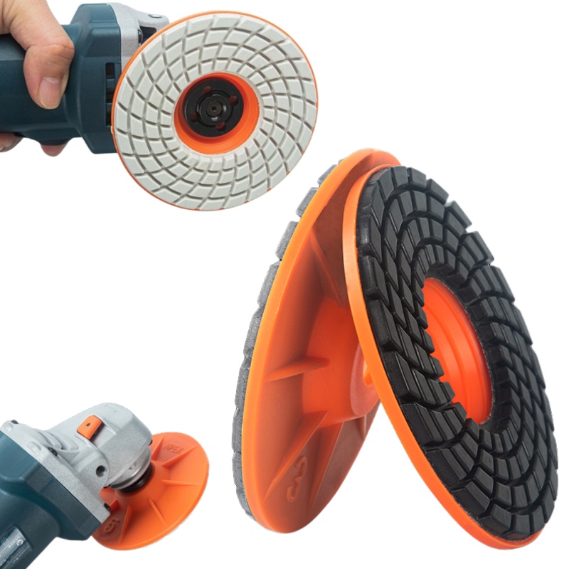 5 個 4 "100 ミリメートル研磨バックルロックウェットドライ研磨パッドフレキシブルディスク石英大理石花崗岩コンクリート研削用