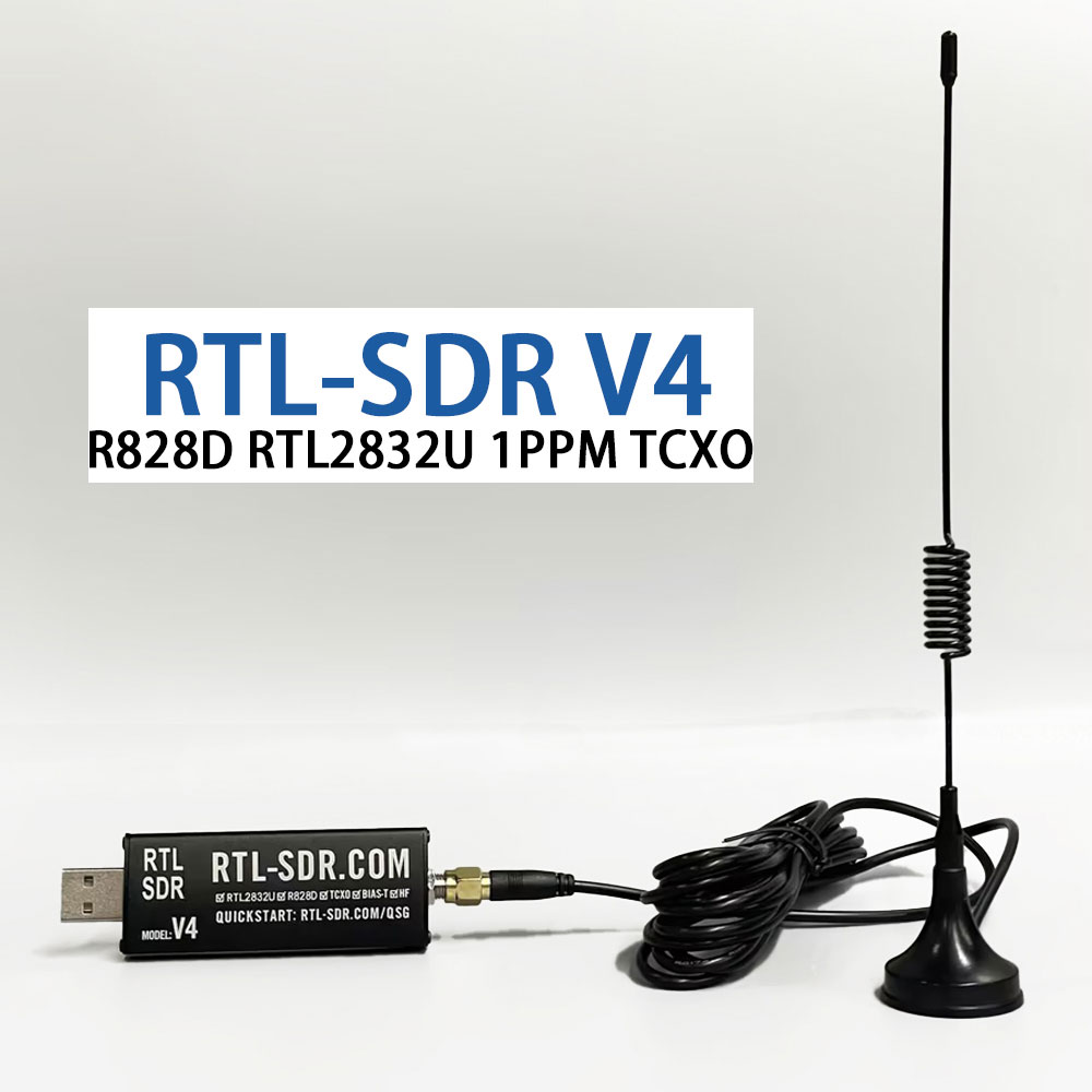 新しい RTL-SDR V4 R828D RTL2832U 1PPM ソフトウェア ラジオ レシーバー SDR HT04A