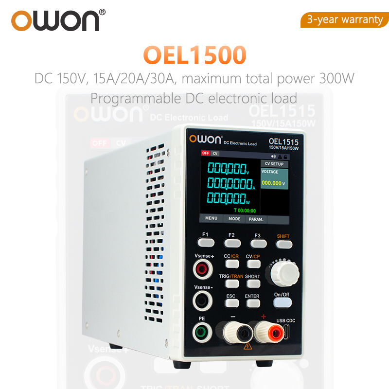 OWON プログラマブル DC 電子負荷 OEL15 シリーズ デジタル電池容量テスター 150V/300W OEL1515 15A OEL1520 20A OEL1530 30A
