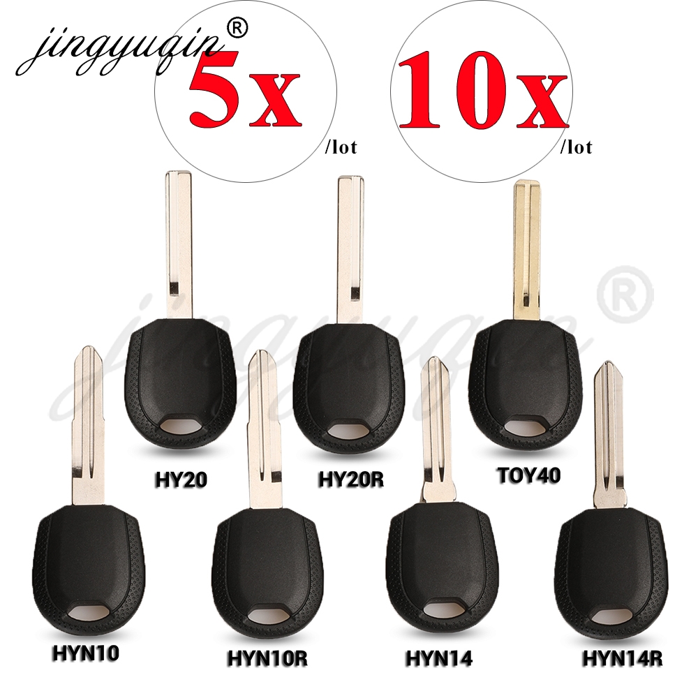 Jingyuqin 5/10 個トランスポンダー車のキーシェルケースブランクヒュンダイアクセント I30 IX35 ソナタ NF エラントラツーソンヴァーナ起亜チップなし