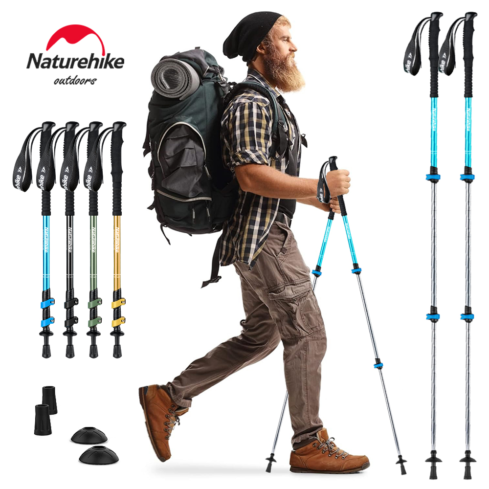 Naturehike ハイキングポール 3 つのセクションのアルミポール登山ハイキングスキー旅行ポール登山トレッキングポール