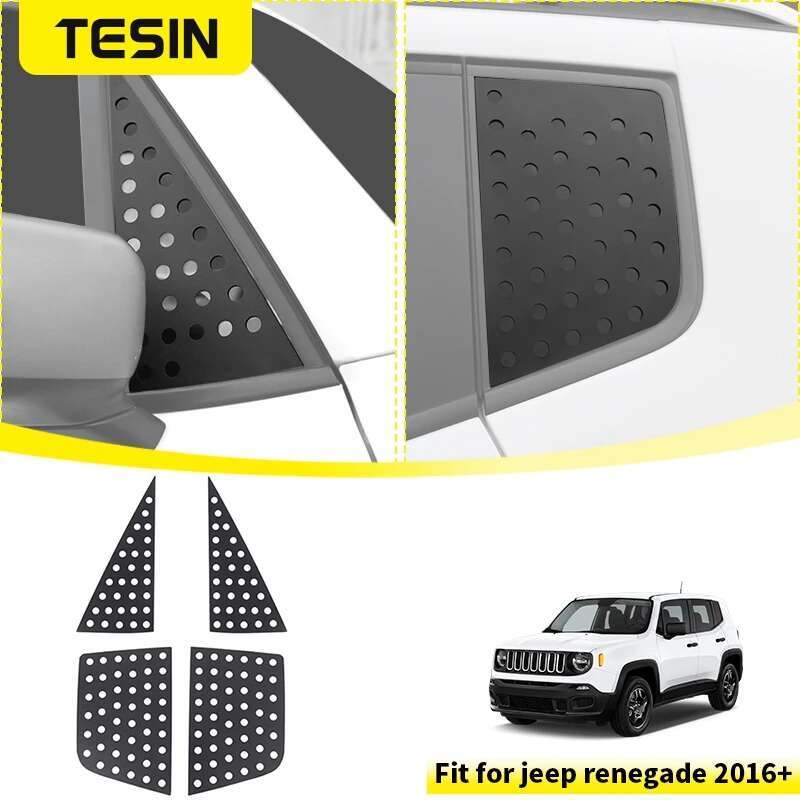 TESIN ジープ レネゲード 2016 2017 2018 2019 2020 2021 2022 2023 2024 車のフロントリアウィンドウガラス装飾カバーアクセサリー