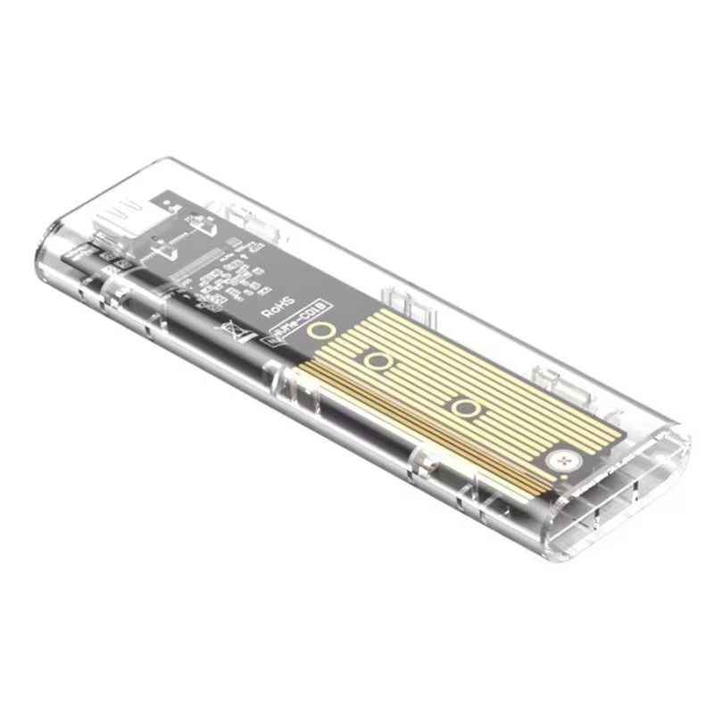 M.2 NVME SATA モバイルハードディスクケースクリア USB タイプ C 10Gbps 外部エンクロージャ PC のラップトップハードディスクアクセサリー SSD エンクロージャ