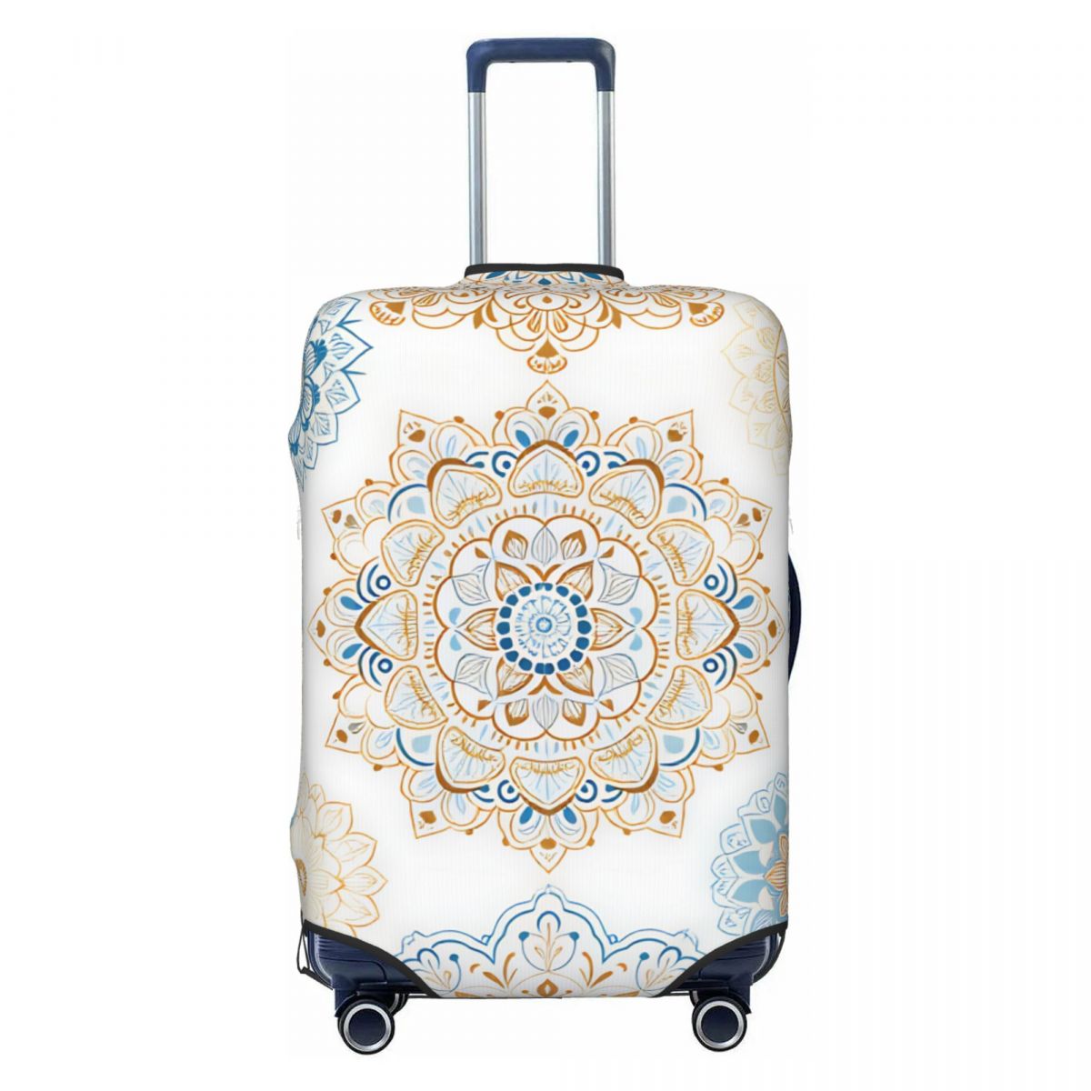 ファッションボヘミアン花曼荼羅タイル荷物カバープロテクター弾性旅行スーツケースカバー