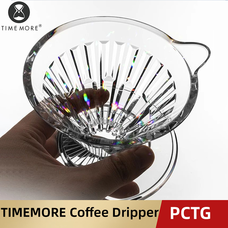 TIMEMORE PCTG クリスタルアイドリッパーコーヒードリッパー注ぐコーヒーメーカー円錐コーヒーフィルターカップハンドドリップ再利用可能なフィルター