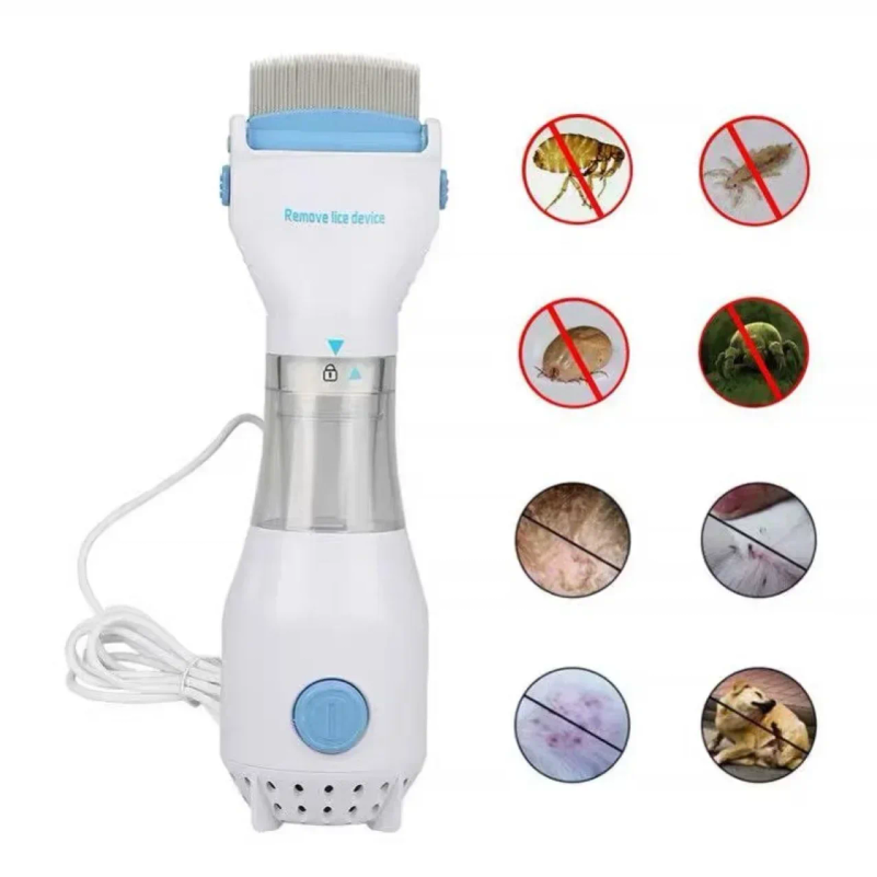ペット電気シラミ取りコーム多機能物理的ノミ除去キラーブラシ猫犬用ヘアクリーナーシラミリムーバーコーム