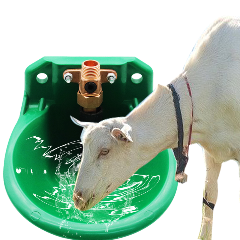 羊自動ウォーターディスペンサーヤギ銅バルブ水ボウル羊飲料ボウル継手豚水家畜用品