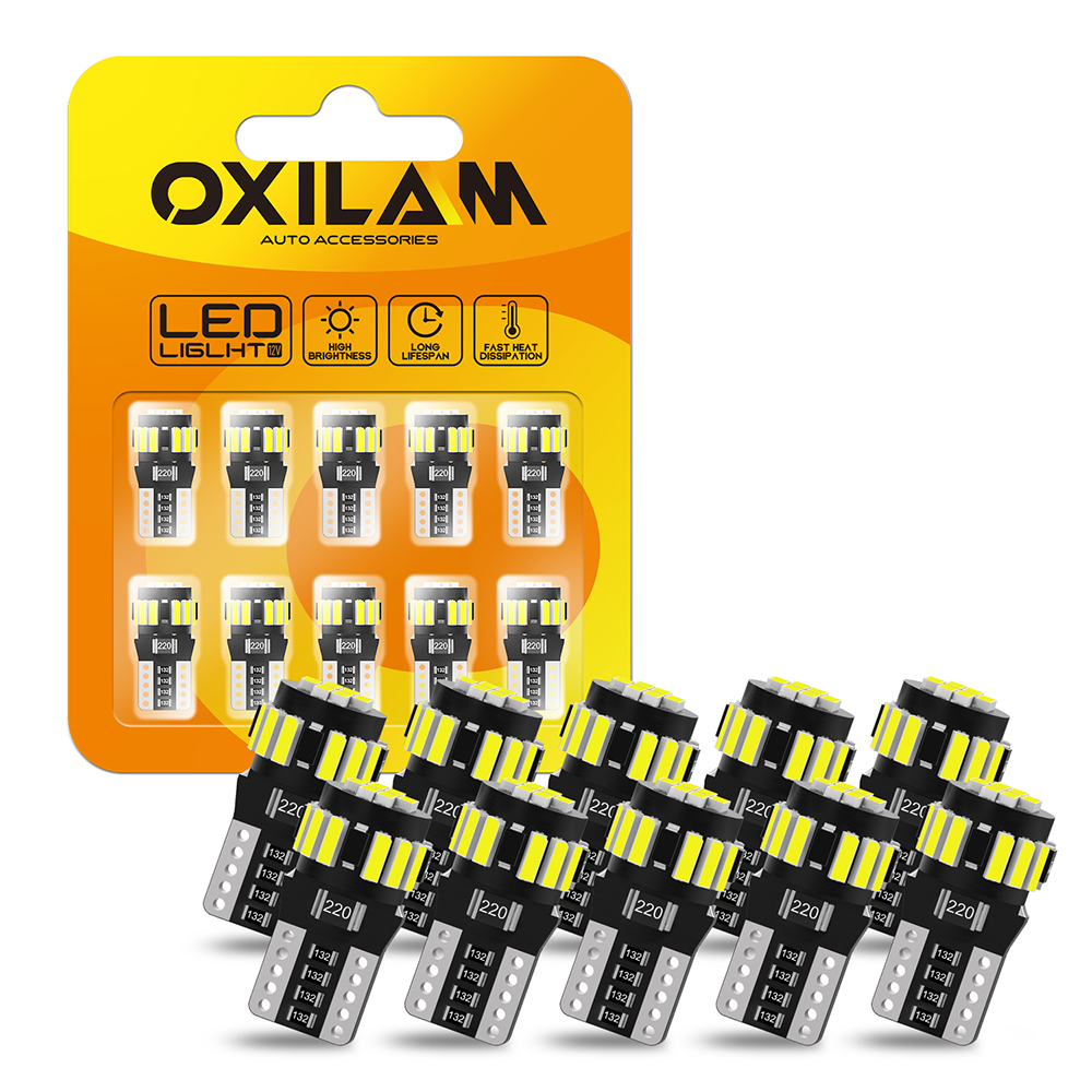10 個 LED T10 W5W 194 501 LED 電球 Canbus エラーなし車内ライトランプ BMW アウディ メルセデス W211 VW ゴルフ 7 フォード フィエスタ用
