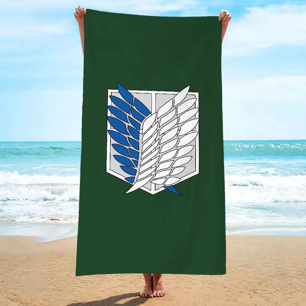 Attack on Titan Fast Dry Towel Microfiber Fitness Sauna Cloth Gym Towels with Designs Beach Towel for Men Trip Swimming