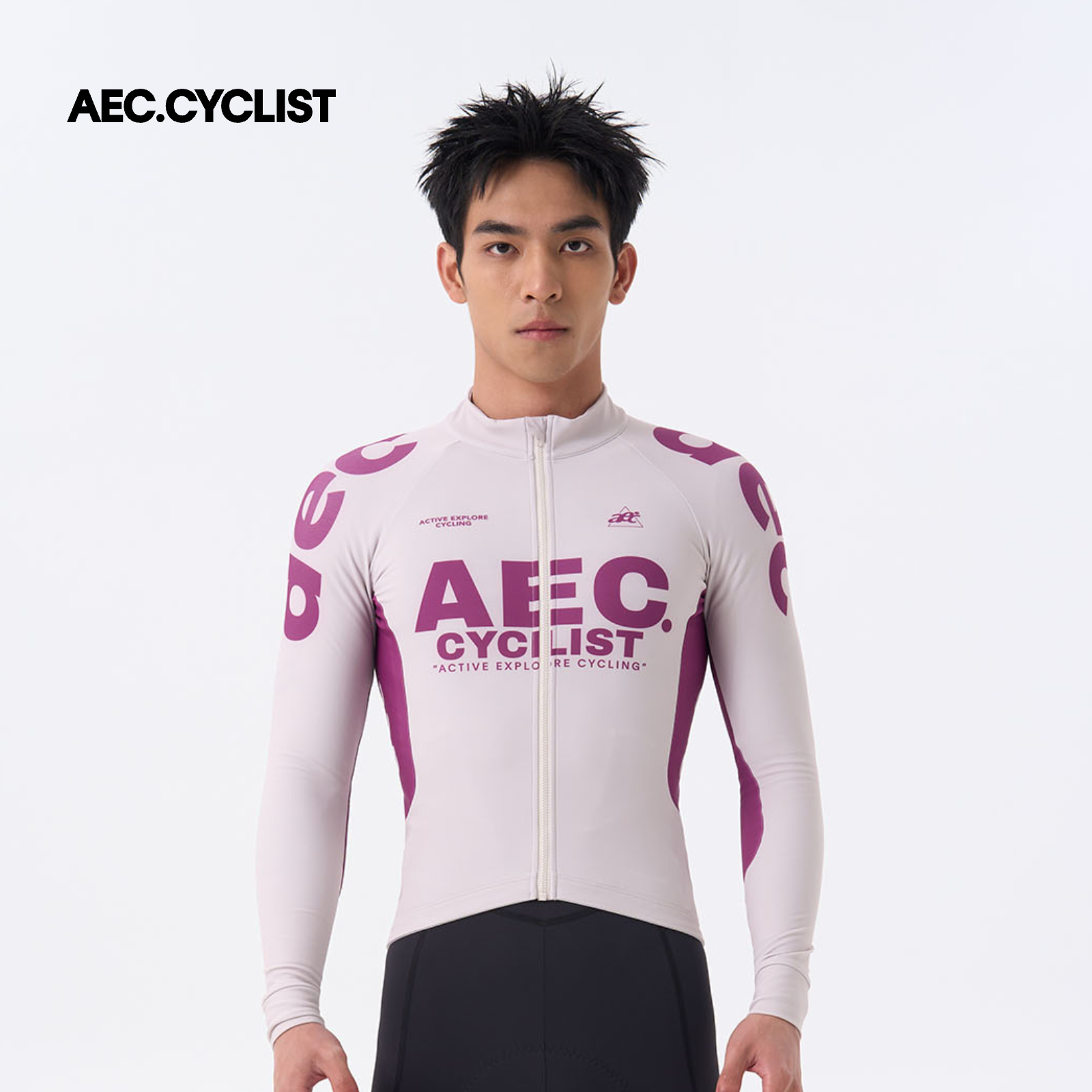 AEC.CYCLIST メンズフリースサイクリングジャージ冬 Theraml 自転車ジャケット長袖 YKK ジッパーロードバイクトップス MTB 服