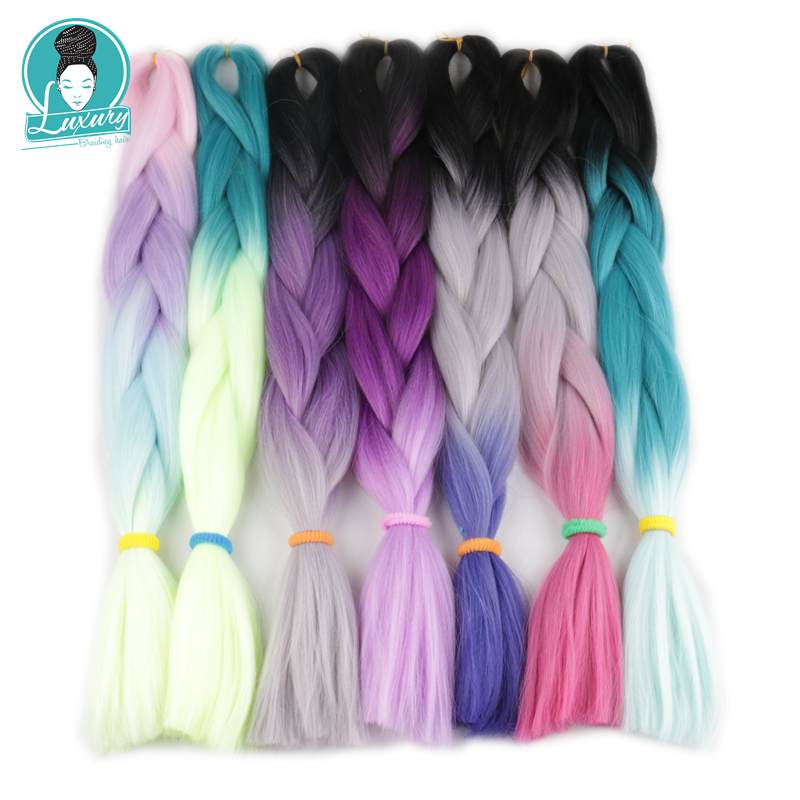 高級 ForBraiding 3 個まとめ買いヘンロン 24 インチ 60 センチメートル折り畳まれた 2 つのスリートーンカラーオンブル編組合成ジャンボ三つ編み