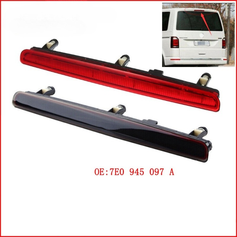 12V LED 3rd 高レベルサードブレーキストップテールゲートライト赤色レンズ VW トランスポーター T5 T6 カラベルマルチバン MK V 03-15 7E0945097
