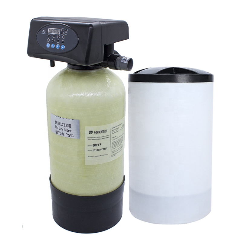 Small Household Water Softener with Cover and Automatic Softener Control Valve Water Softener for Bathroom