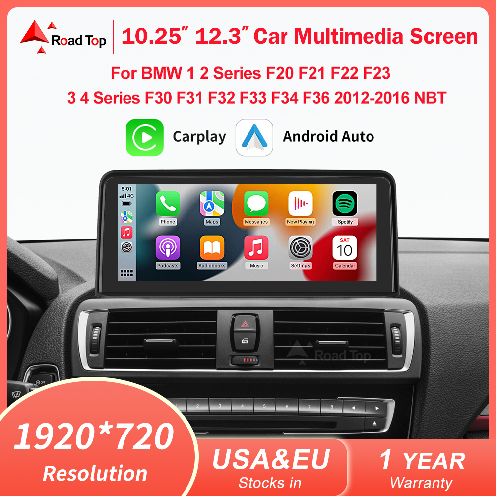 1920*720 ワイヤレス Carplay マルチメディア画面 Android 自動 BMW 1 2 3 4 シリーズ F20 F21 F22 F23 F45 F30 F31 F33 F36 NBT システム