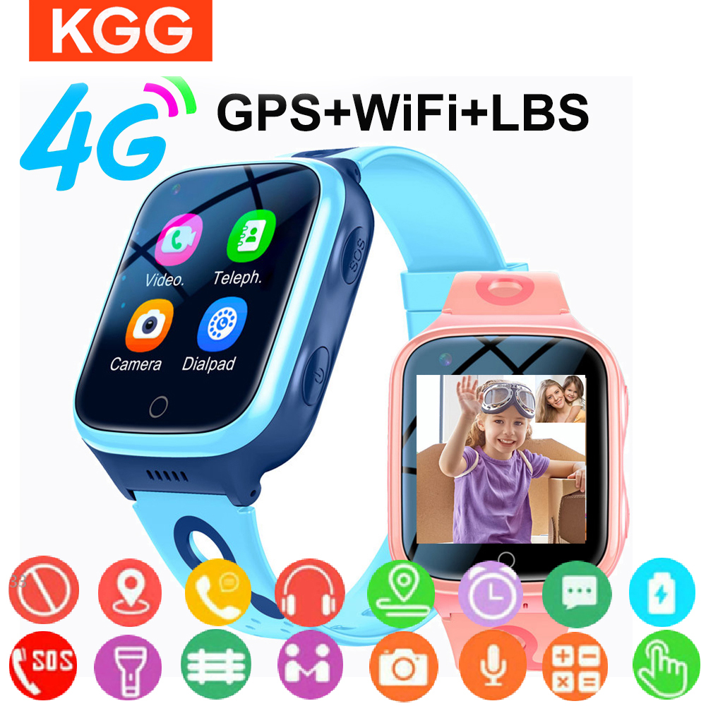 KGG 4 グラムスマートウォッチキッズ GPS WiFi 1000mAh ビデオ通話トラッカー位置 SOS コールバックモニター電話時計スマートウォッチ子供ギフト