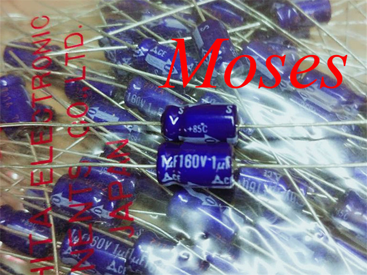 160v 1uf 100% オリジナル新容量アキシャルオーディオ 85C 電解コンデンサ 6.5x12mm /- 20%