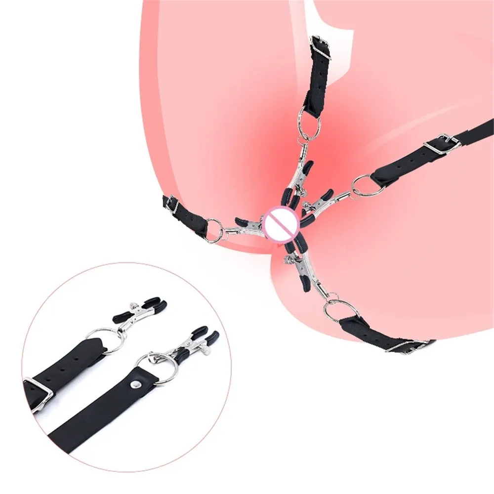 緊縛陰唇スプレッダークリップ乳首クリトリスクランプ SM ボンデージキット大人のゲーム膣刺激装置 G スポットマッサージ大人のおもちゃ女性のための