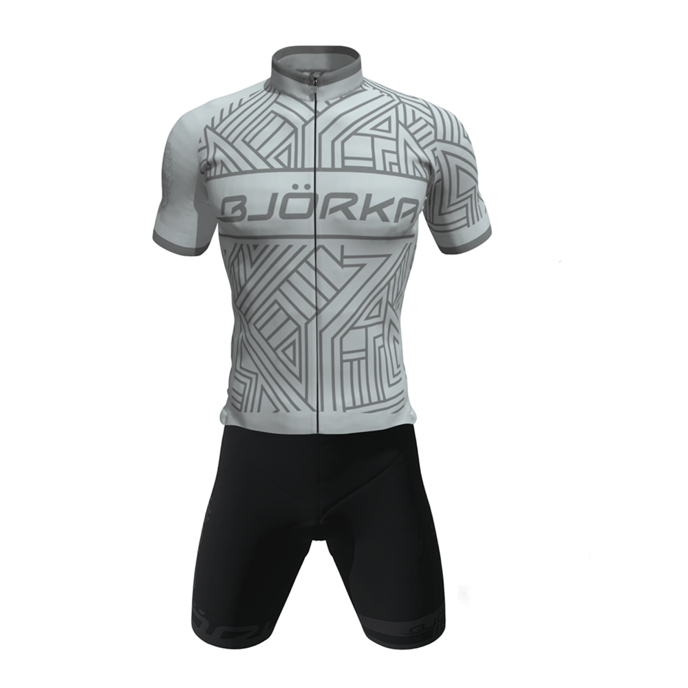 2022 ビョルカメンズ半袖ジャージビブパンツセットプロフェッショナルサイクリング服ゲル Ropa Ciclismo 通気性制服夏
