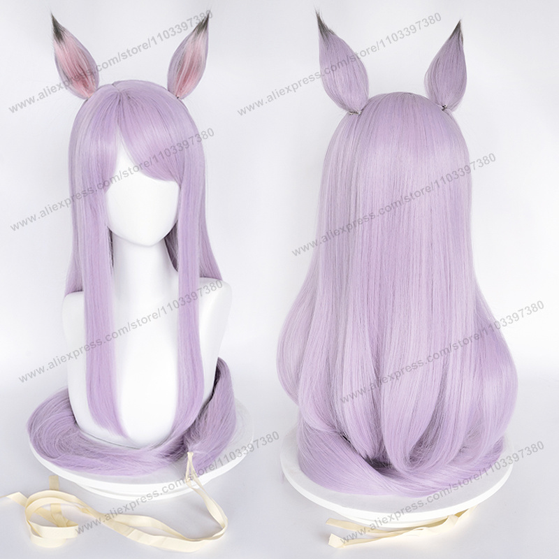 メジロマックイーンコスプレウィッグ 60 センチメートルロングミックスパープル女性ウィッグアニメコスプレウィッグハロウィン耐熱人工毛