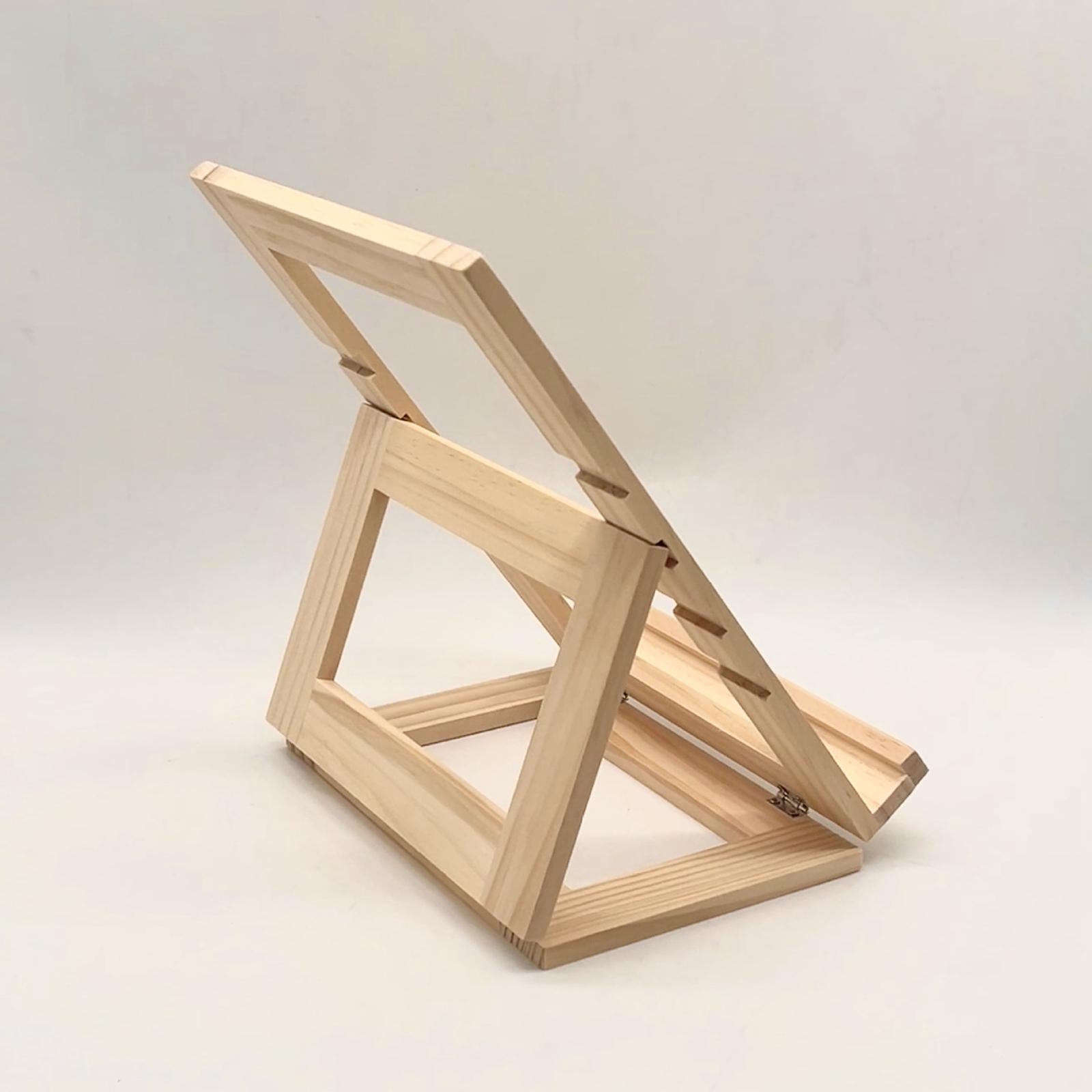 キャンバスパネル用小型木製ディスプレイイーゼル 29.5x21cm 持ち運び可能 省スペース 多機能アクセサリー 頑丈な背面サポート付き