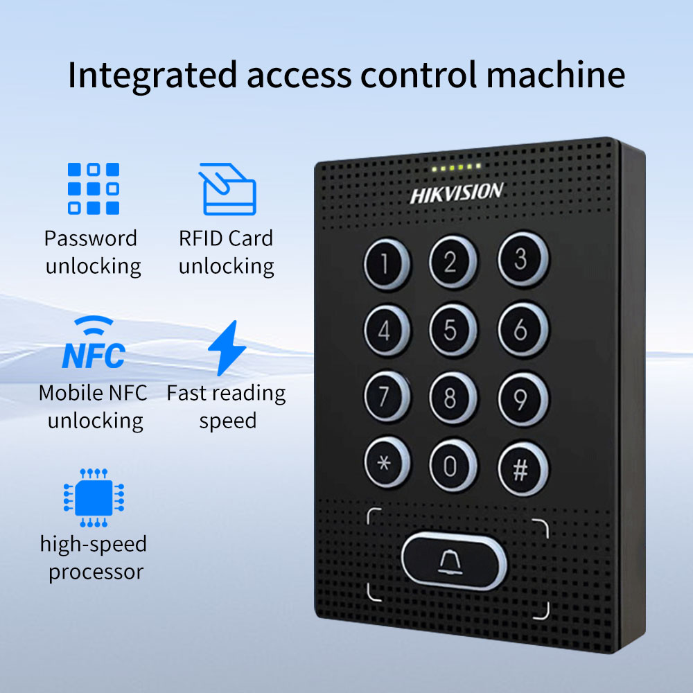 13.56Mhz RFID リーダーアクセス制御キーパッドドアステーションキーパッドウィーガンド 27/35 出力 M1 CPU カード Hikvision K1T810M