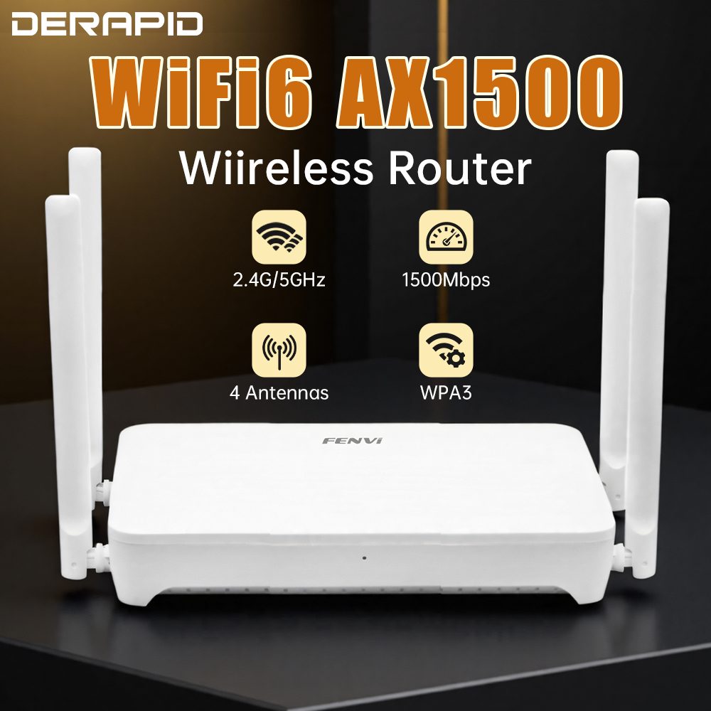 FENVI AX1500 WiFi 6 メッシュリピーターワイヤレスレンジエクステンダー 2.4G/5GHz 4 高利得アンテナ家庭用ギガビットメッシュ信号アンプ