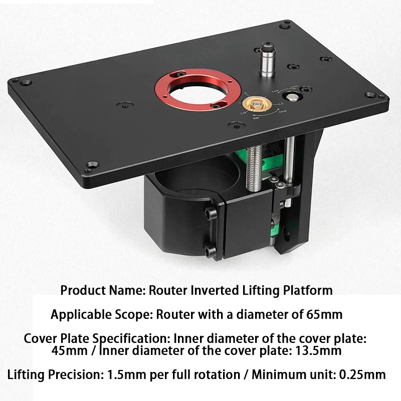 Carpenter フリップボード ワークベンチ - 電動木材フライス面取り彫刻機、直径 65mm トリミング用