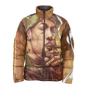 Custom Men's Waterproof, Breathable, Plus-Size, Striped, Lightweight, Quilted, Windproof Outdoor Jacket