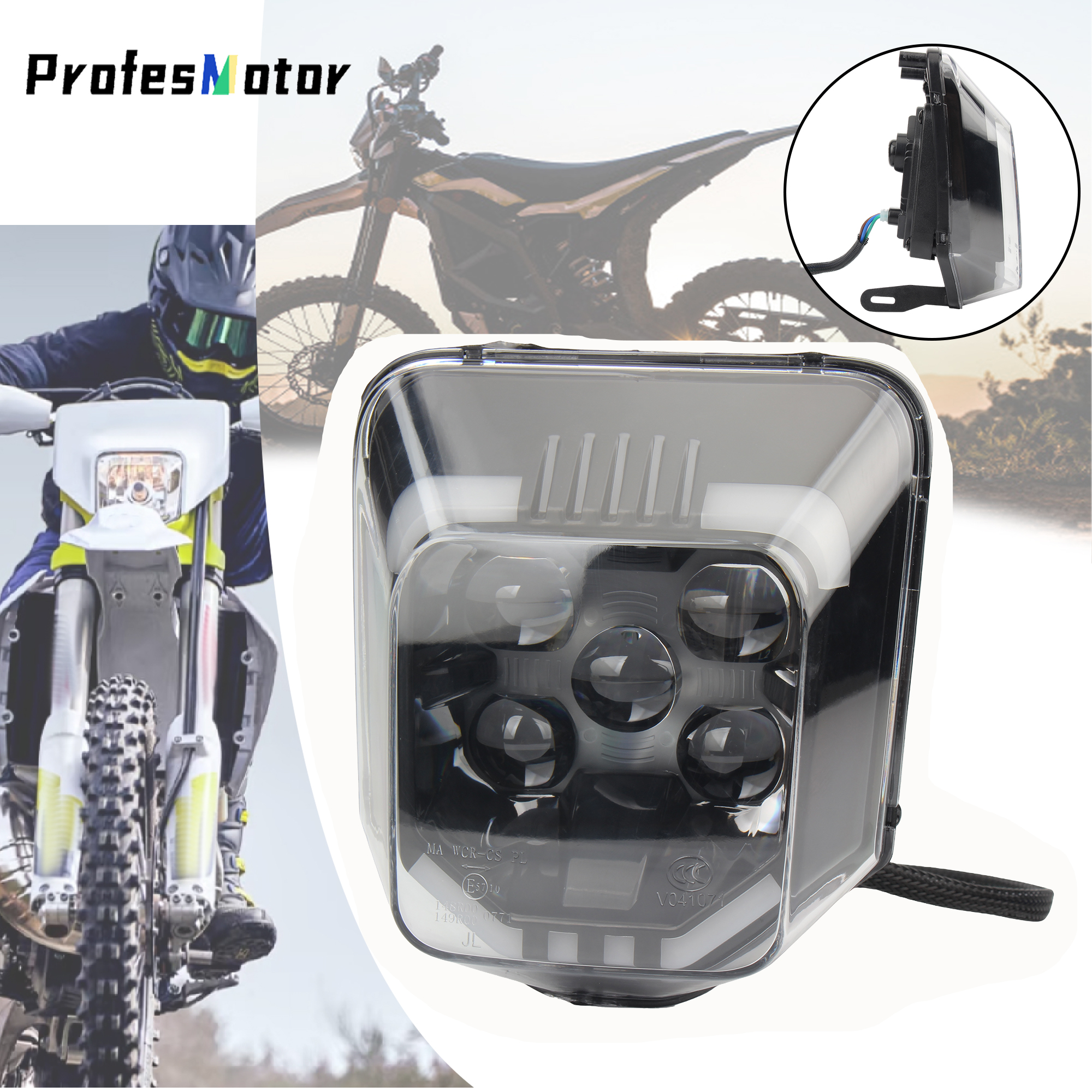 ハスクバーナ LED ヘッドライトヘッドライトオートバイアクセサリー TE FC FE TC 125 300i 250 300 450 701 ダートバイクヘッドランプエンデューロ